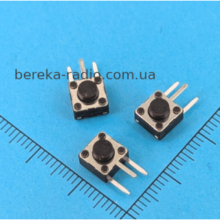 Тактова кнопка вертикальна 3pin 6x6x5mm, OFF-(ON), KFC-A06P3-5.0