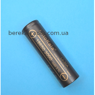 Акумулятор 3.7V, 3000mAh, 18650-Lii-30a, Li-ion, LitoKala, оригінал