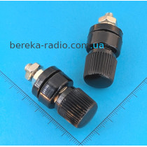Клема гвинтова 6mm JS-333 чорна, залізо