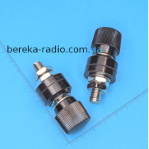 Клема гвинтова 8mm JS-555 чорна, залізо