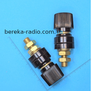Клема гвинтова 10mm JS-555 чорна, мідь