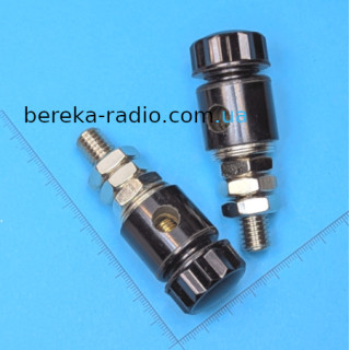 Клема гвинтова 10mm JS-633 чорна, мідь