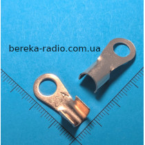 Клема очкова не ізольована М6.2, мідна, для кабелю 5mm2, OT20A