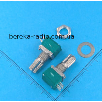 RK097G-B500K, 6 pin, стерео, шток 15mm, Omter