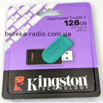USB Flash 128GB Kingston DataTraveler Ezodia S, USB 3.2, Black-Turguoise