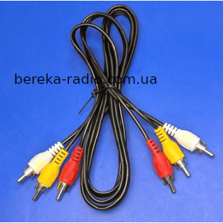 Шнур 3RCA x 3RCA, 1.2m