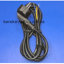 Шнур живлення 3x0.75mm мідь, без роз`єму, 1.8m, чорний