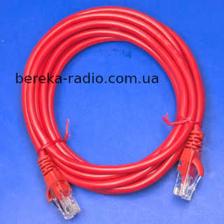 Патч-корд RG45, UTP 4 пари CAT5Е, червоний, 3m