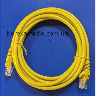 Патч-корд RG45, UTP 4 пари CAT5Е, жовтий, 3m
