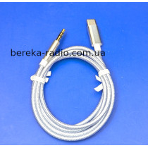 Шнур шт. 3.5mm стерео - шт.USB type C, 1.0m, білий