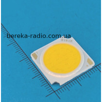 Св. COB 10W/30-33V/280-300mA, білий 6000K, 19x19mm, shiny surface d=14mm