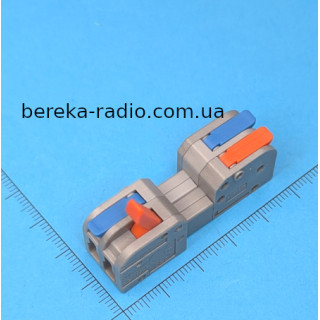 Багаторазова клема 2P-2 з важелями на 2+2 контакти