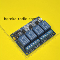 Плата реле 4 шт 12V з оптичною розв`язкою, штирьовий роз`єм