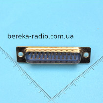 DB-25M (штекер 25 pin, 2-х рядний, монтажний, під пайку)