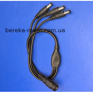 Перехідник DC гн. 5.5/2.1mm - 3шт. 5.5/2.1mm з кабелем 0.3m