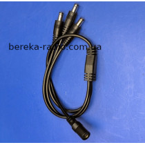 Перехідник DC гн. 5.5/2.5mm - 3шт. 5.5/2.5mm з кабелем 0.3m