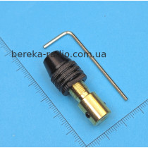 Патрон на вал 3.17mm з ключем (для сверл 0.3-3.4mm)
