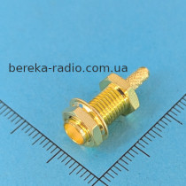 Гніздо SMA реверсне обтискне під кабель RG-174, латунь