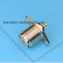 Гніздо UHF монтажне з фланцем, мідь, Donis