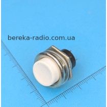 Кнопка Daier DS-212W OFF-(ON), 12mm, 2 pin, 3A/220V, біла