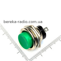 Кнопка Daier DS-212GN OFF-(ON), 12mm, 2 pin, 3A/220V, зелена