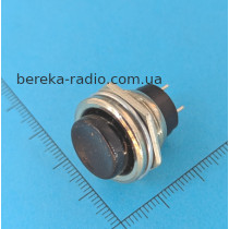 Кнопка Daier DS-212BK OFF-(ON), 12mm, 2 pin, 3A/220V, чорна
