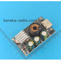 Перетворювач DC-DC понижаючий для швидкої зарядки QC3, Uвх=5-32V, 18/24W, 1xType-C