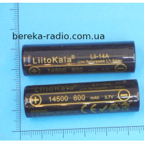 Акумулятор 3.7V, 800mAh, 14500, Li-ion, LitoKala Lii-14A