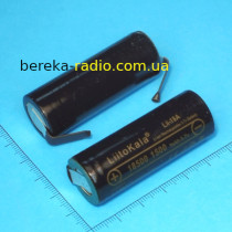 Акумулятор 3.7V, 1500mAh, 18500, LitoKala Lii-18A-N, з контактами для паяння, оригінал