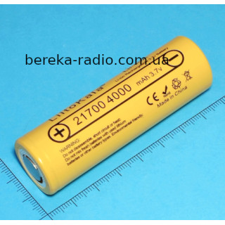 Акумулятор 3.7V, 4000mAh, 21700, Li-ion, LitoKala Lii-40A, оригінал