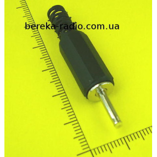 Штекер живлення DC 2.5x0.7x12mm (жовтий), пластиковий корпус