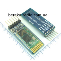 Модуль Bluetooth HC-05, приймач-передавач з антеною, RS232, розмір плати 37x17 мм, 6 виводів