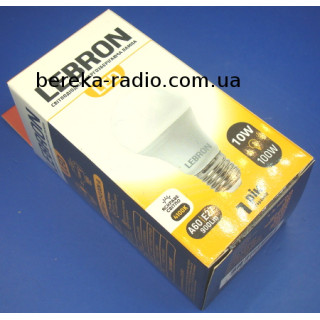 Лампа LED Lebron L-A60, 10W/75W, 4100K, 220V, E27