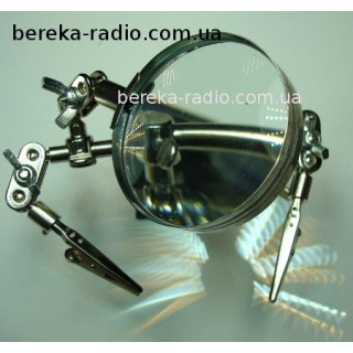 Підставка з лупою і двома крокодилами ZD-10D/MG501