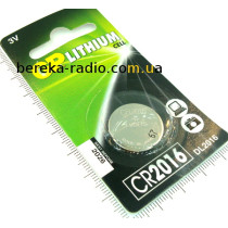 Батарея CR2016 GP Lithium Cell 3V