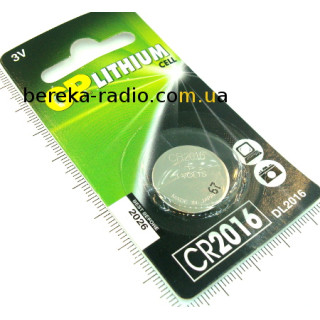 Батарея CR2016 GP Lithium Cell 3V