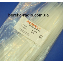 Стяжка 200x4.0mm біла Prowest (100 шт)